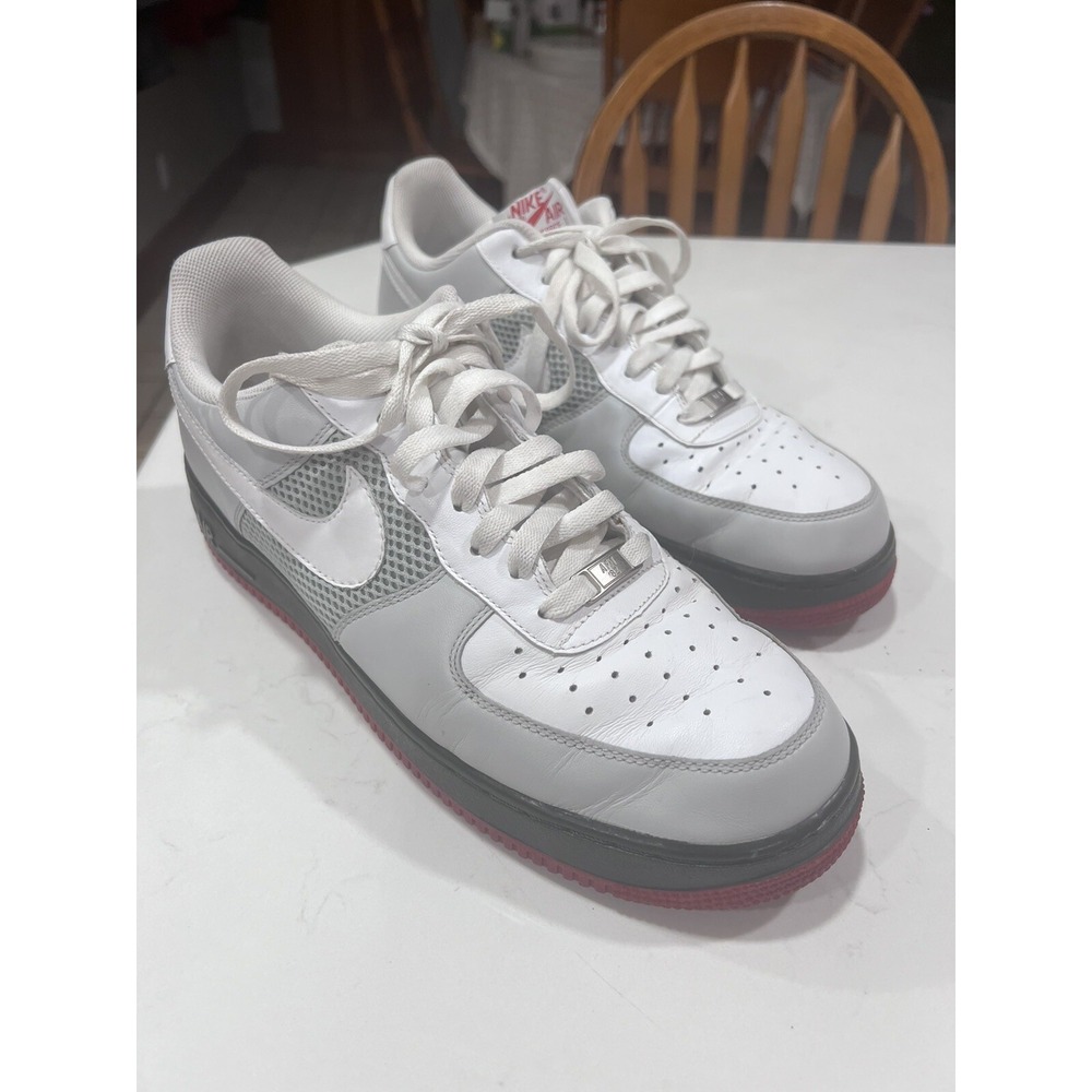 Nike Air‎ Force 1s '07 Low White Grey Shoes 315122-118 Men's Sz 12